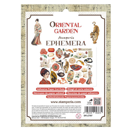Bedruckte dekorative Ephemera für Kunst und Handwerk - Orientalischer Garten