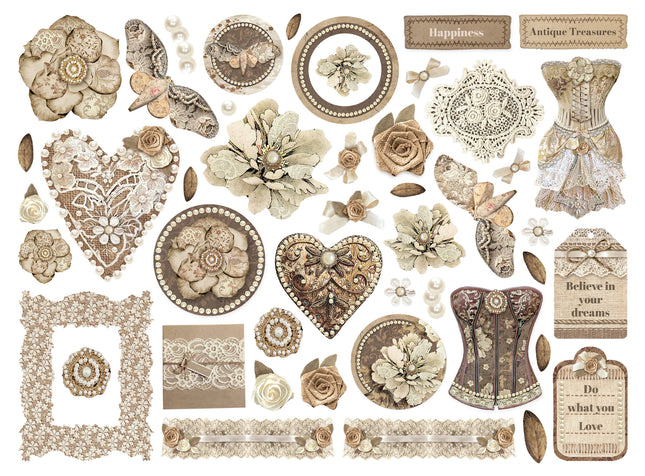 Verschiedene Die Cuts - Old Lace