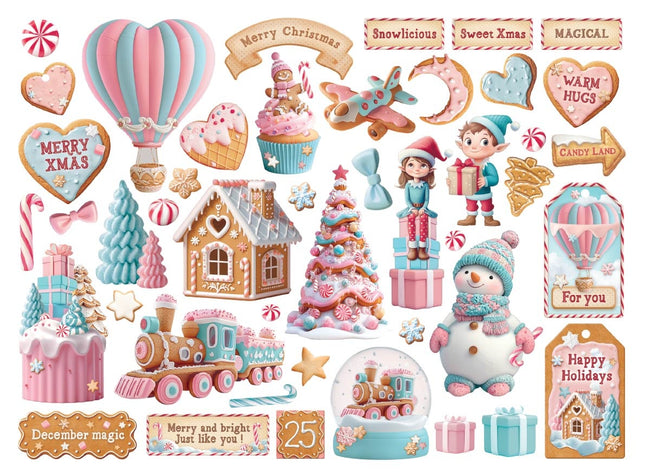 Stanzteile gemischt - Candy Christmas