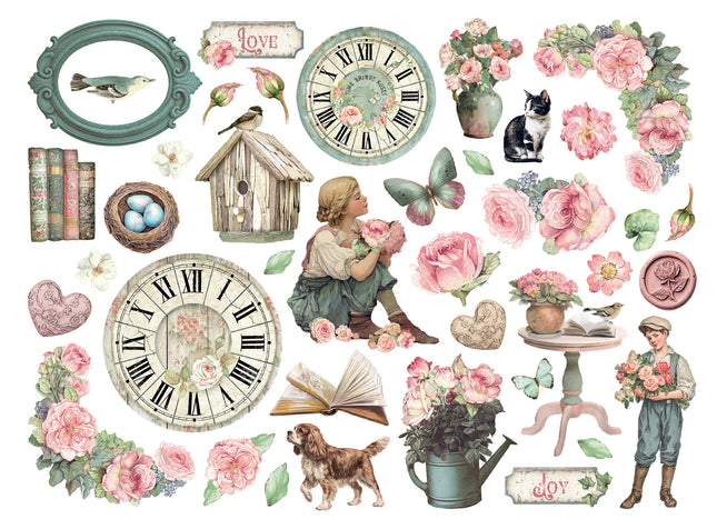 Bedruckte dekorative Stanzteile für Kunst und Handwerk - House of Roses