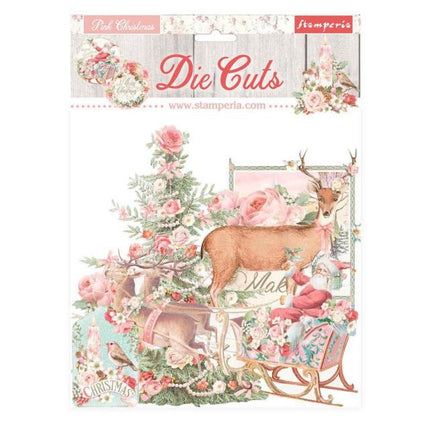 Stanzteile gemischt - Pinke Weihnachten