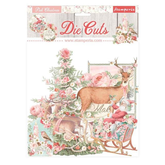 Stanzteile gemischt - Pinke Weihnachten