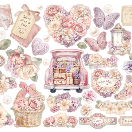 Ausgestanzte Motive gemischt - Romance Forever Journaling Edition