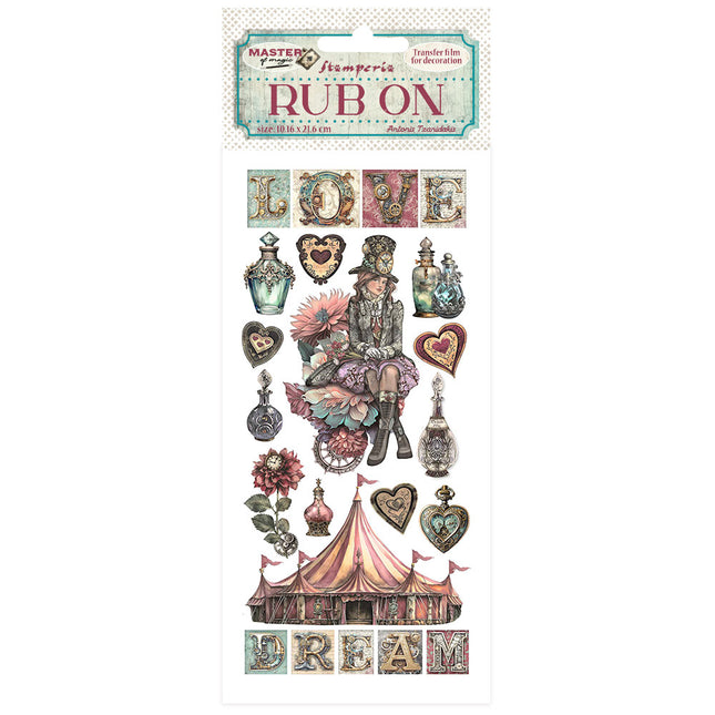 Rub-on cm 10,16x21,6 - Master of Magic Zirkus