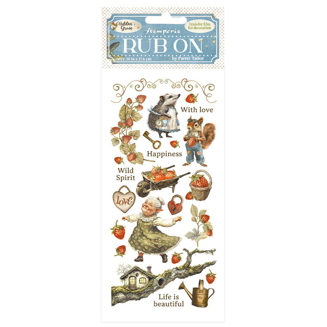 Rub-on 10,16x21,6 cm - Hidden Grove Rillen-Elemente
