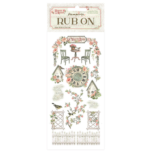 Rub-on 10,16x21,6 cm - House of Roses Elemente