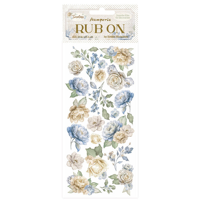 Rub-on 10,16x21,6 cm - Zeitlos Blumen