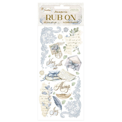 Rub-on 10,16x21,6 cm - Zeitlos Buchstaben