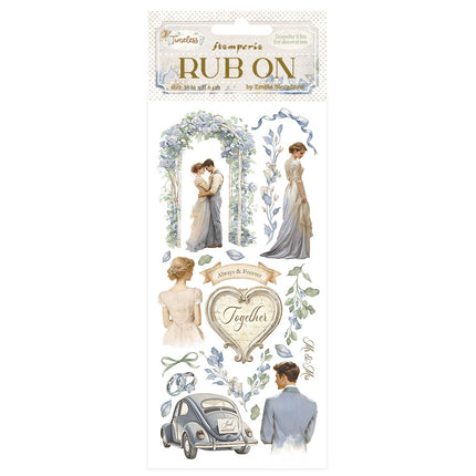 Rub-on 10,16x21,6 cm - Zeitlos Hochzeit