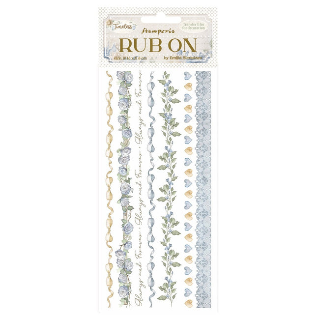 Rub-on 10,16x21,6 cm - Zeitlos Streifen