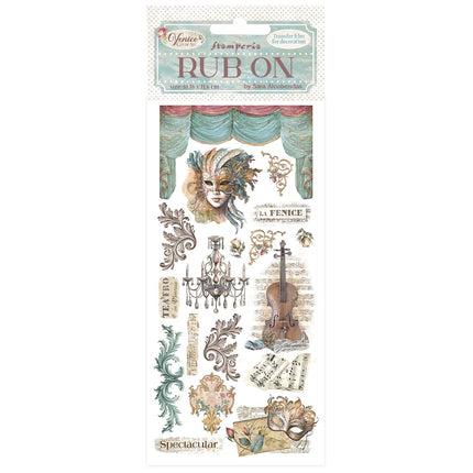 Rub-on 10,16x21,6 cm - Venice City of Art Masken