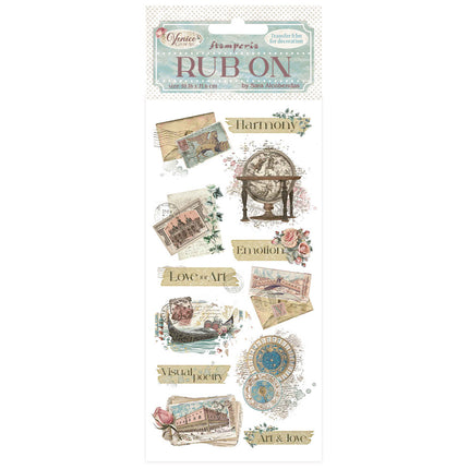 Rub-on 10,16x21,6 cm - Venice City of Art Buchstaben