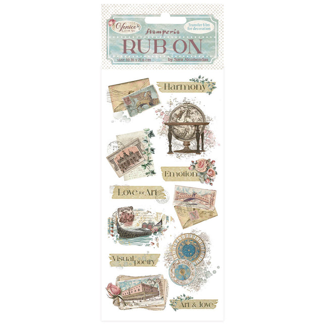 Rub-on 10,16x21,6 cm - Venice City of Art Buchstaben