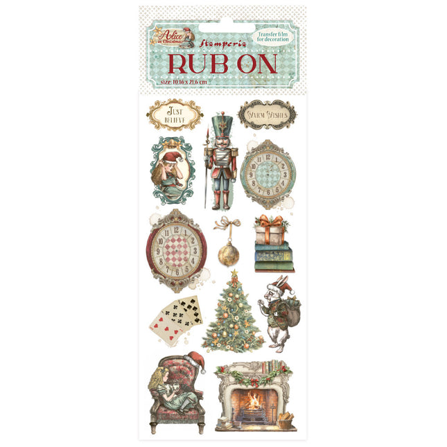 Rub-on cm 10,16x21,6 - Alice zu Weihnachten Soldaten