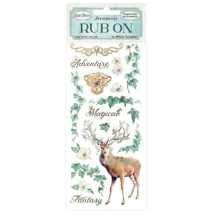 Rub-on cm 10,16x21,6 - Magic Forest Hirsch