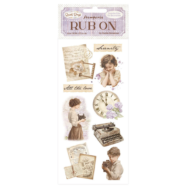Rub-on cm 10,16x21,6 - Quiet Days Vintage-Schätze
