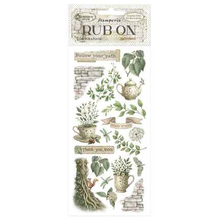 Rub-on cm 10,16x21,6 - Herbarium Silvae Teestunde