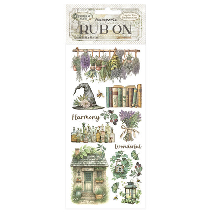 Rub-on cm 10,16x21,6 - Herbarium Silvae Lavendel