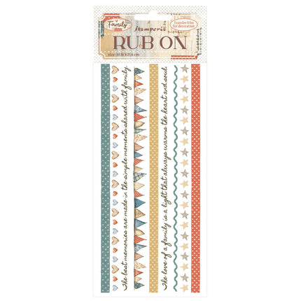 Rub-on cm 10,16x21,6 - Familie Streifen  