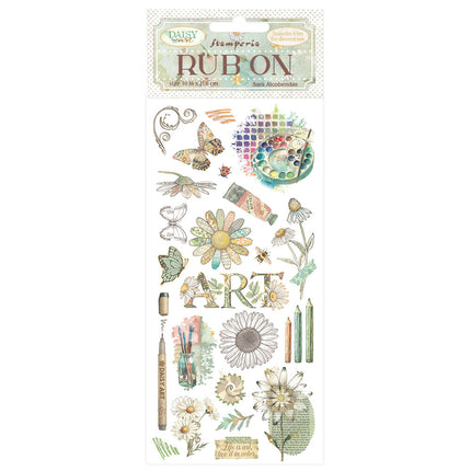 Rub-on cm 10,16x21,6 - Daisy Art Leben ist Kunst, lebe es in Farbe