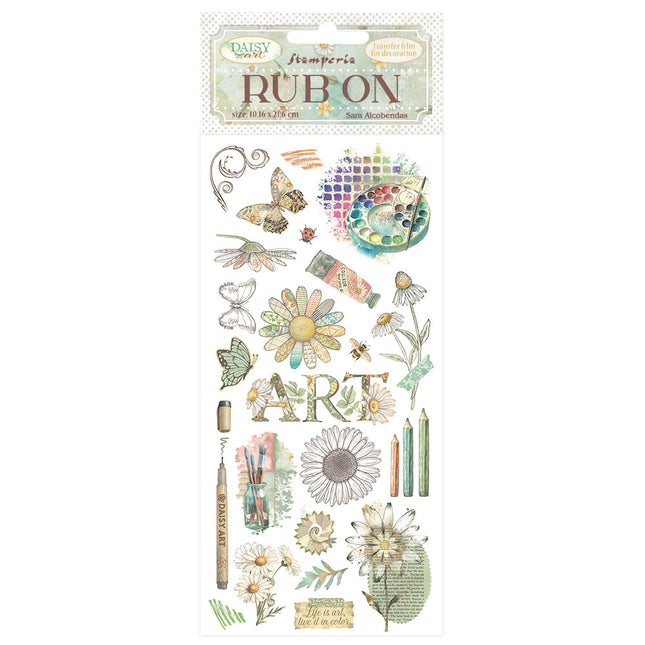 Rub-on cm 10,16x21,6 - Daisy Art Leben ist Kunst, lebe es in Farbe