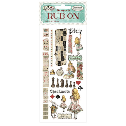 Rub-on cm 10,16x21,6 - Alice hinter den Spiegeln
