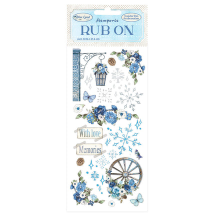 Rub-on cm 10,16x21,6 - Blue Land