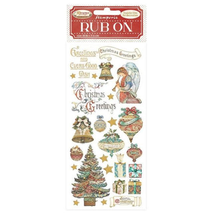 Rub-on 10,16x21,6 cm - Weihnachtsgrüße Engel