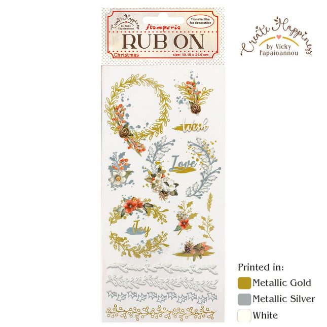 Rub-on cm 10,16x21,6 - Create Happiness Weihnachtsgirlanden