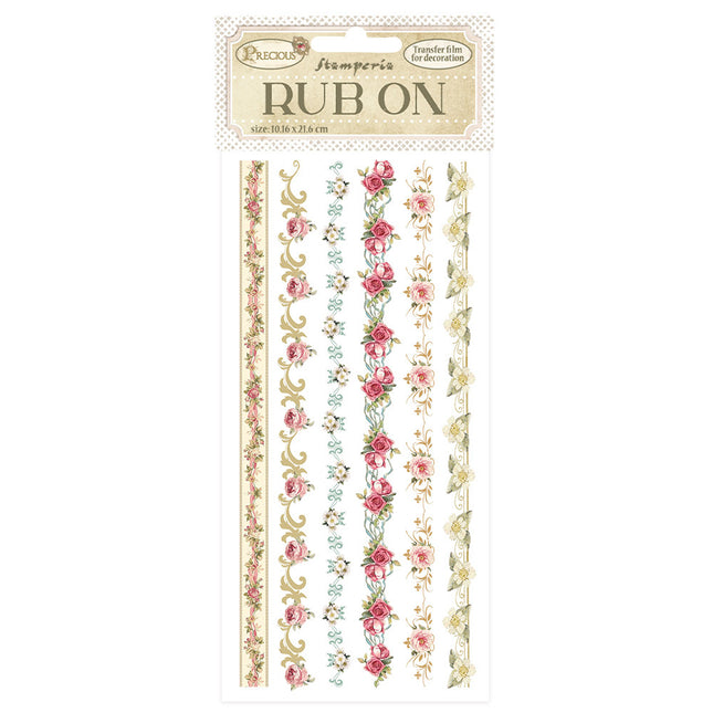 Rub-on cm 10,16x21,6 - Precious Streifen