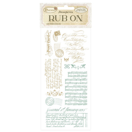 Rub-on cm 10,16x21,6 - Precious Postkarte