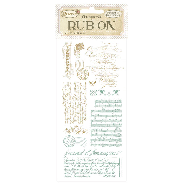 Rub-on cm 10,16x21,6 - Precious Postkarte