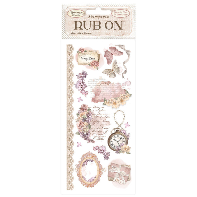 Rub-on cm 10,16x21,6 - Romance Forever Für meine Liebe
