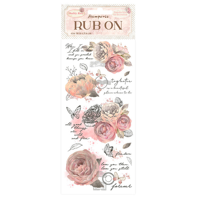 Rub-on 10,16x21,6 cm - Shabby Rose