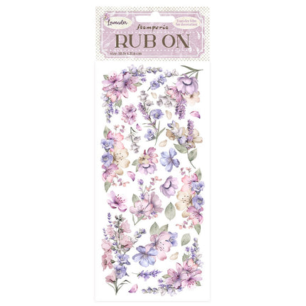 Rub-on 10,16x21,6 cm - Lavendel Blumen