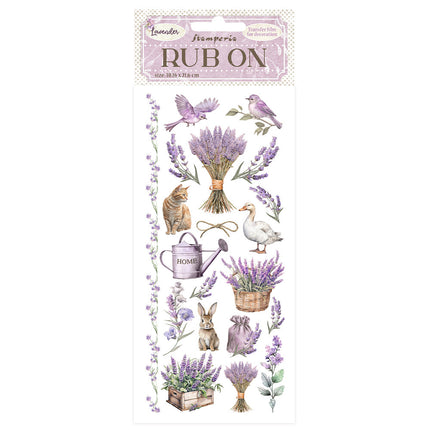 Rub-on 10,16x21,6 cm - Lavendel Elemente
