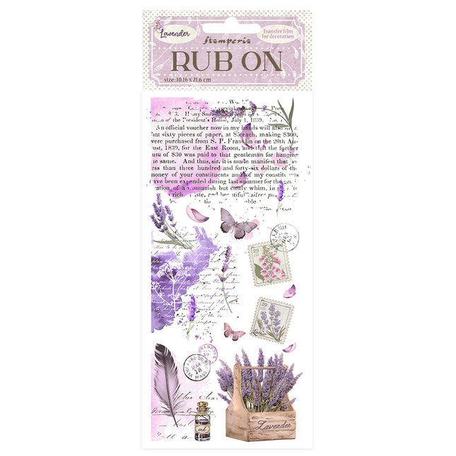 Rub-on 10,16x21,6 cm - Lavendel Stempel