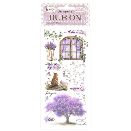 Rub-on 10,16x21,6 cm - Lavendel Fenster