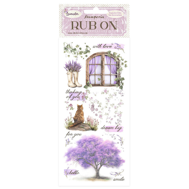 Rub-on 10,16x21,6 cm - Lavendel Fenster