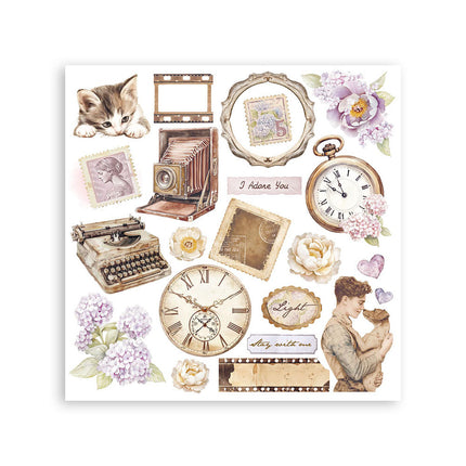 Rub-on Set cm 15,5x15,5 - 6 Seiten Quiet Days