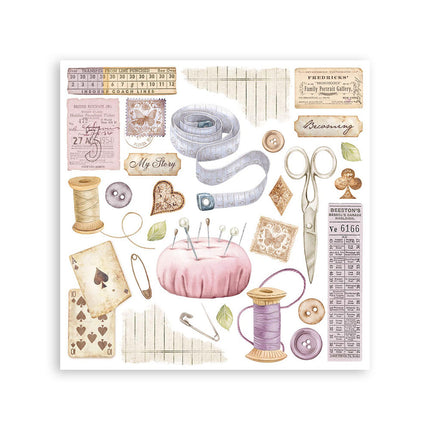 Rub-on Set cm 15,5x15,5 - 6 Seiten Quiet Days