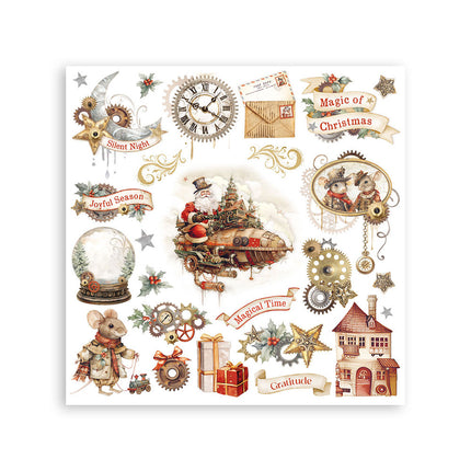 Sortiment Rub-on cm 15,5x15,5 - 6 Motive Bereit für Weihnachten