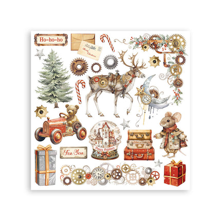 Sortiment Rub-on cm 15,5x15,5 - 6 Motive Bereit für Weihnachten