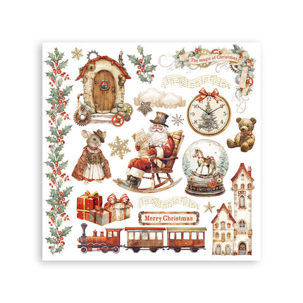 Sortiment Rub-on cm 15,5x15,5 - 6 Motive Bereit für Weihnachten