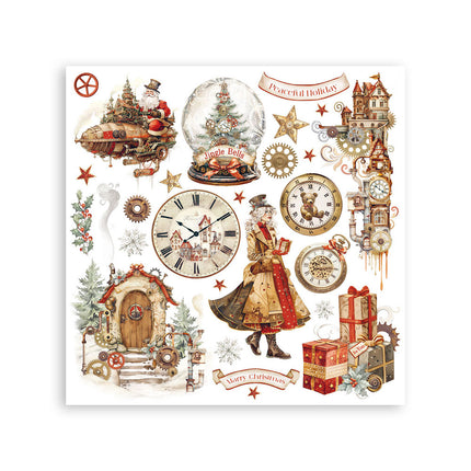 Sortiment Rub-on cm 15,5x15,5 - 6 Motive Bereit für Weihnachten