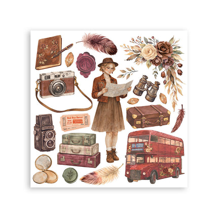 Printed Decorative Rub on kit for Art and Craft cm 15,5x15,5 - Our Way
