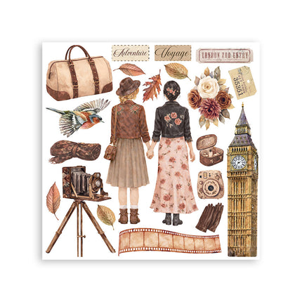 Printed Decorative Rub on kit for Art and Craft cm 15,5x15,5 - Our Way