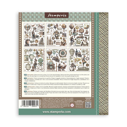Rub-on Auswahl cm 20,5x23 6 Seiten - Fantastische Reisen