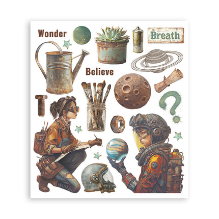 Rub-on Auswahl cm 20,5x23 - 6 Seiten A new Beginning