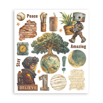Rub-on Auswahl cm 20,5x23 - 6 Seiten A new Beginning